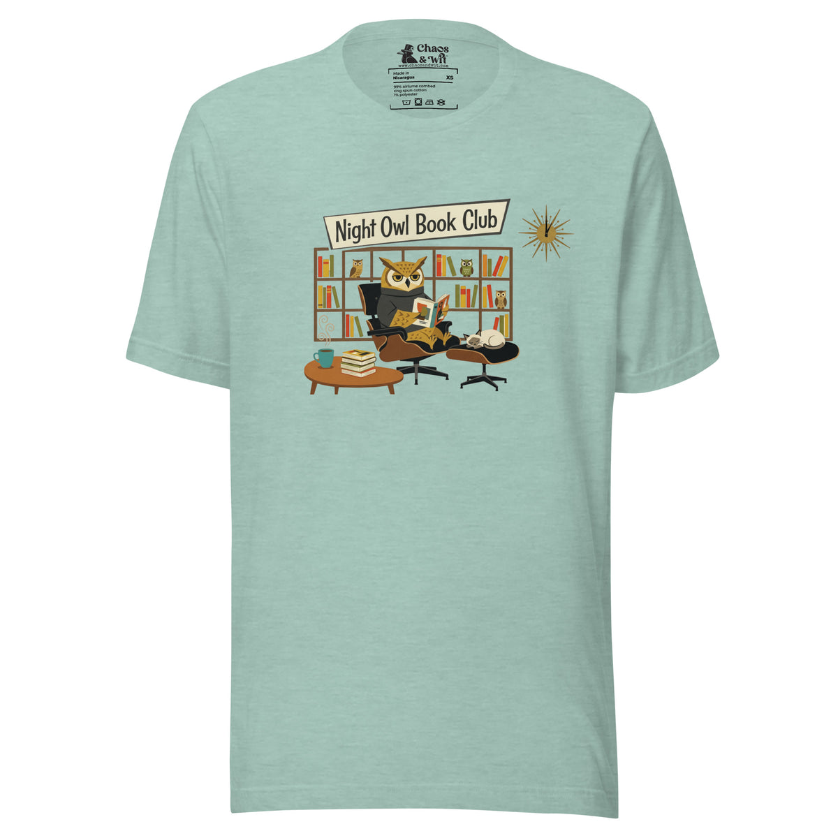 Night Owl Book Club t - shirt - Chaos & Wit