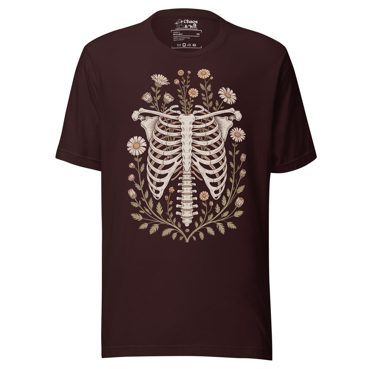 Botanical Ribcage t - shirt - Chaos & Wit
