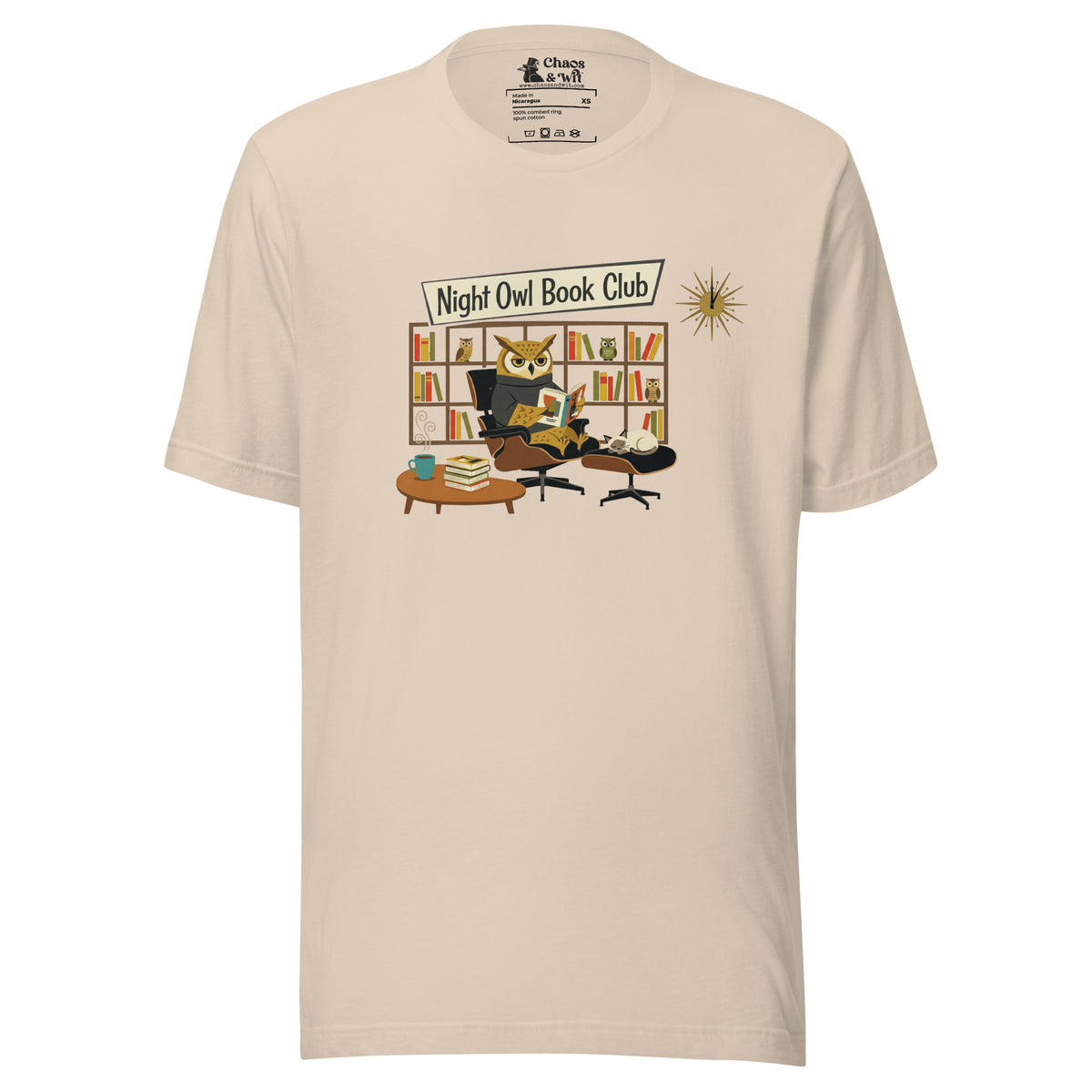 Night Owl Book Club t - shirt - Chaos & Wit