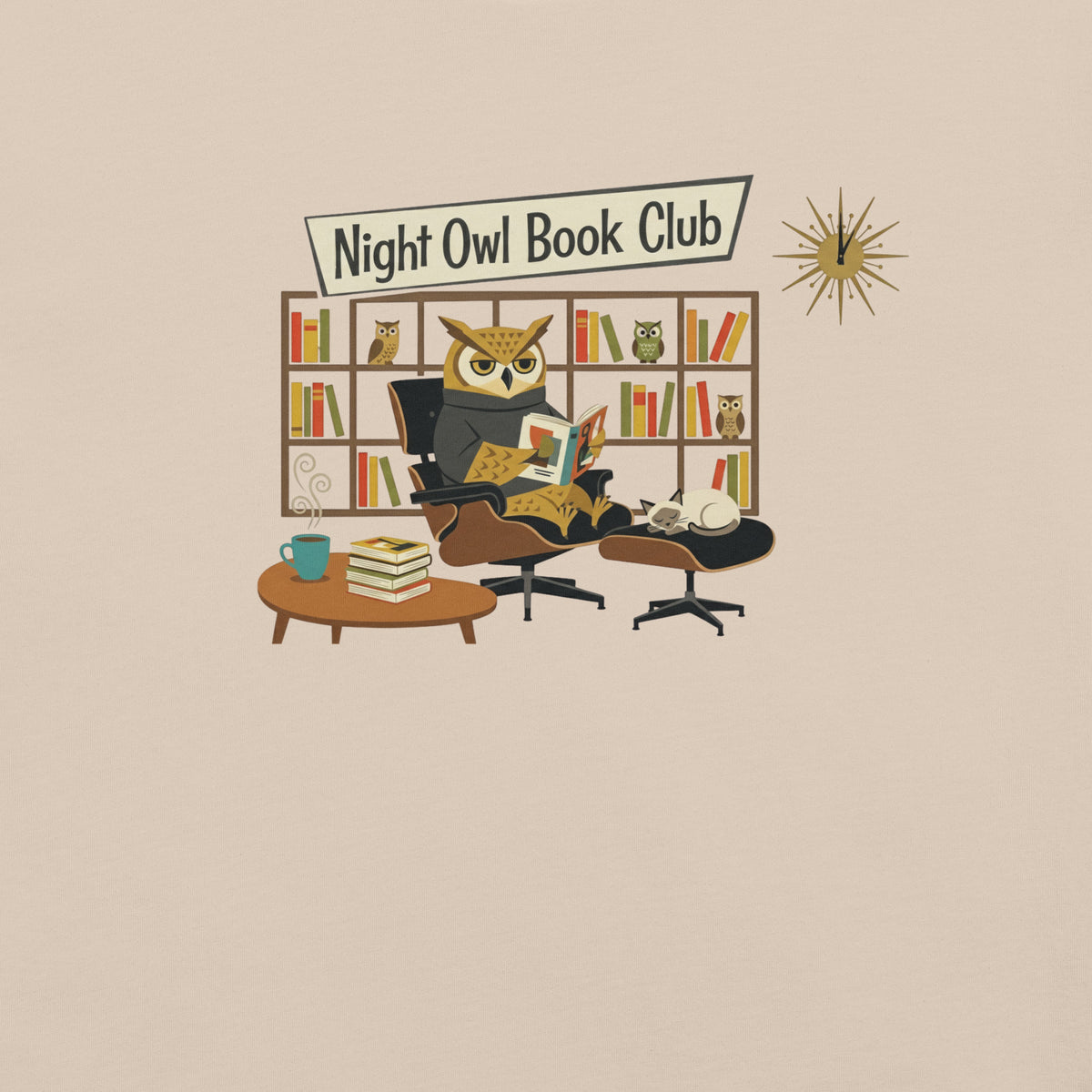 Night Owl Book Club t - shirt - Chaos & Wit