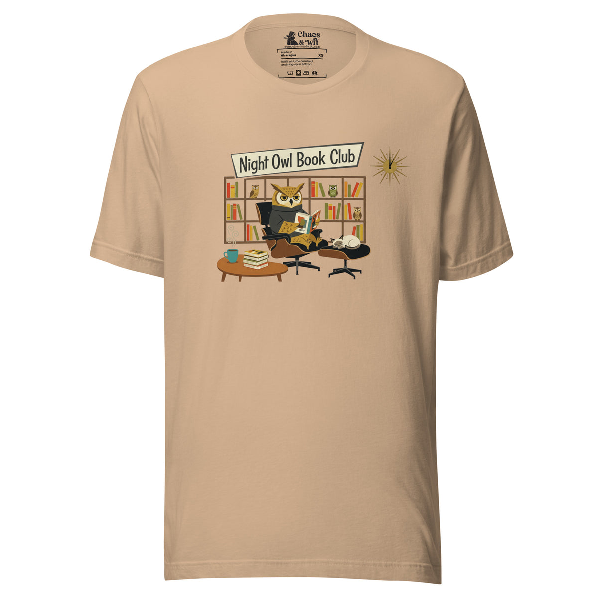 Night Owl Book Club t - shirt - Chaos & Wit
