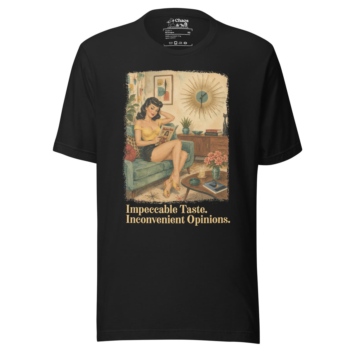Impeccable Taste Tee - T - SHIRT - Chaos & Wit - Vintage Black - XS - 2762147_21593