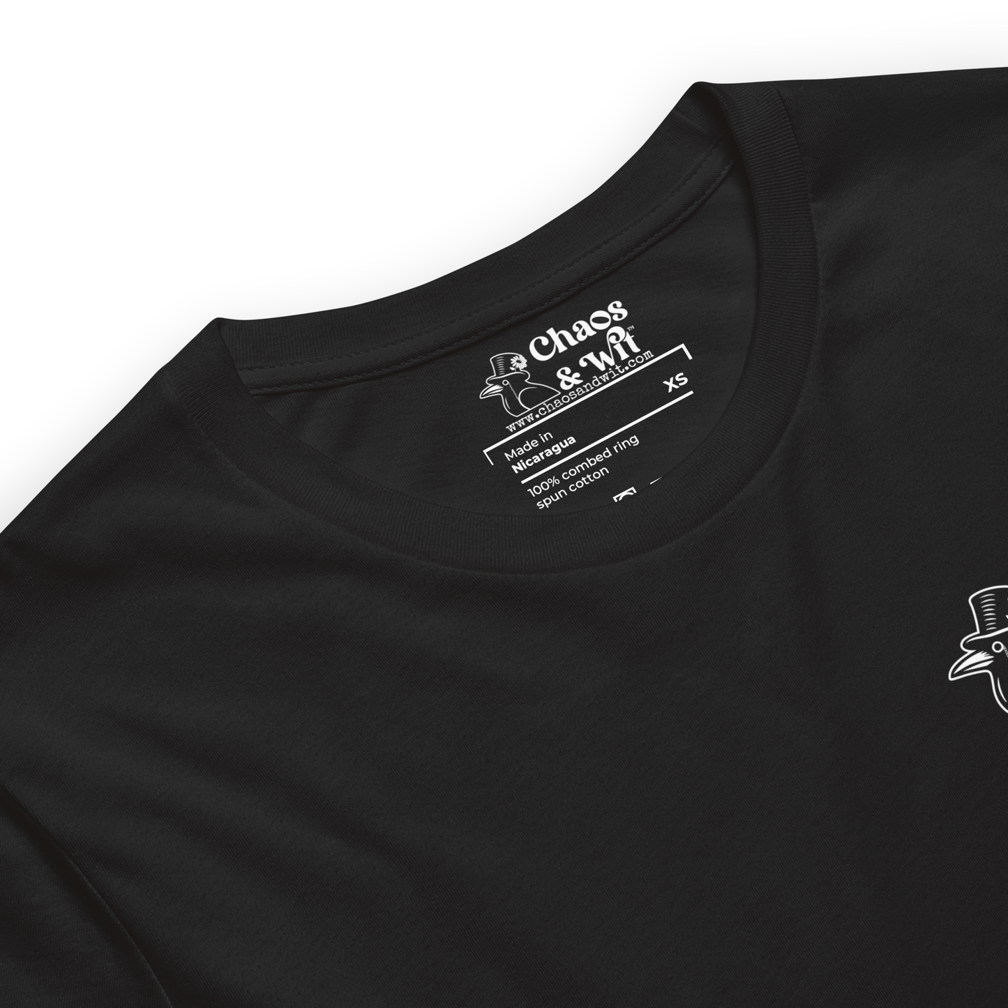 Rupert the Crow | Chaos & Wit Logo T - Shirt | Top Hat Monocle Crow Tee - T - SHIRT - Chaos & Wit