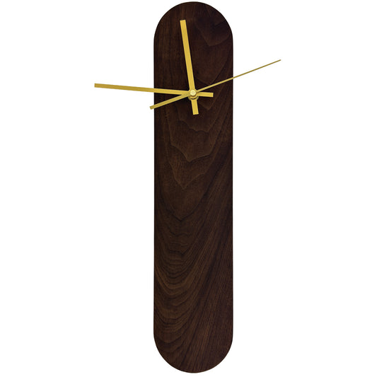 Walnut Oval Wall Clock - The Modern Collection - Clock - Chaos & Wit