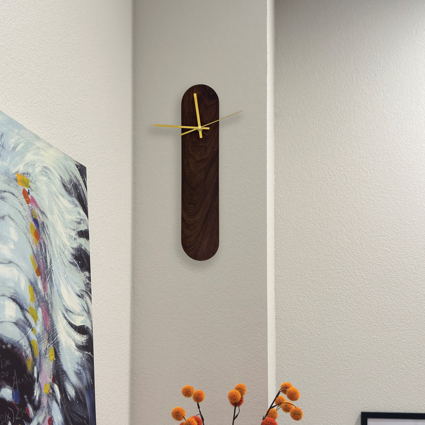 The Ooid — Walnut Oval Wall Clock