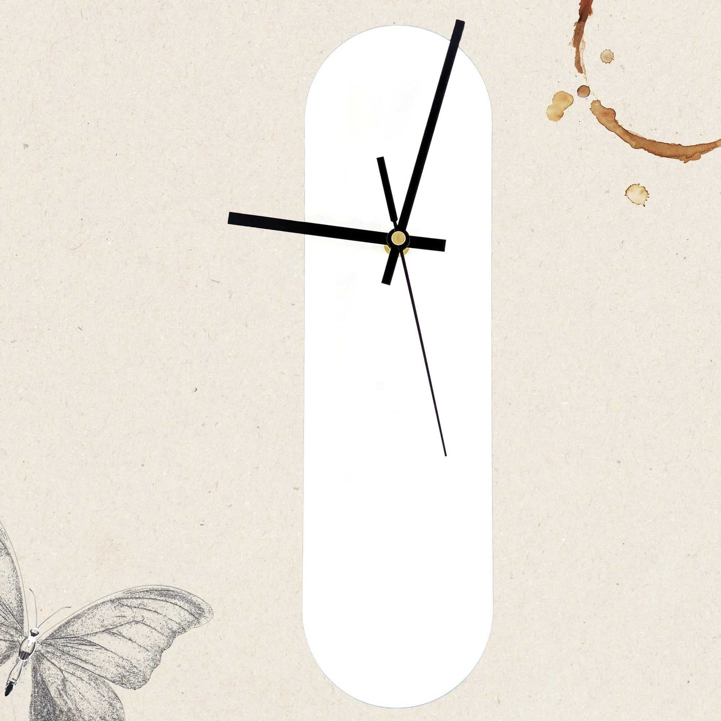 The Ooid — Gloss White Oval Wall Clock - Clock - Chaos & Wit